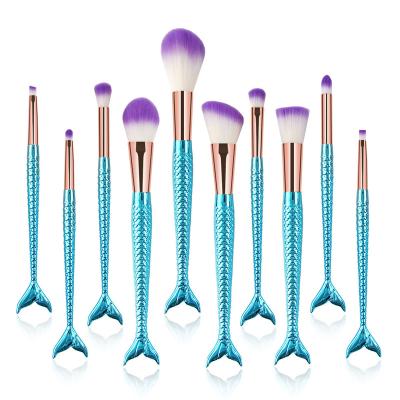 China Angular Blush Ladies Sell No Logo Single Mermaid Makeup Brush Wholesale for sale