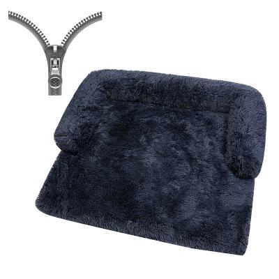 China Factory Outlet Multi-colored Viable Warm Plush Non Slip Pet Dog Sofa Bed Washable Soothing Soft Mat for sale
