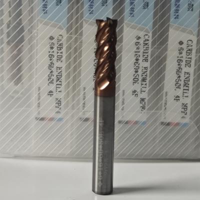 Κίνα MPF4 Solid Carbide 6mm Universal 4 Flutes Flat End Mill 6x16x6Dx50mm για την κοπή χάλυβα άνθρακα και χαμηλού άνθρακα κράμα χάλυβα προς πώληση