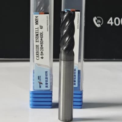 Κίνα ZrN Coating MME4 Ατσάλι ακατέργαστο φρένο κοπτήρα 8mm φ8.0x20x8Dx60mm για και ακριβής επεξεργασία προς πώληση