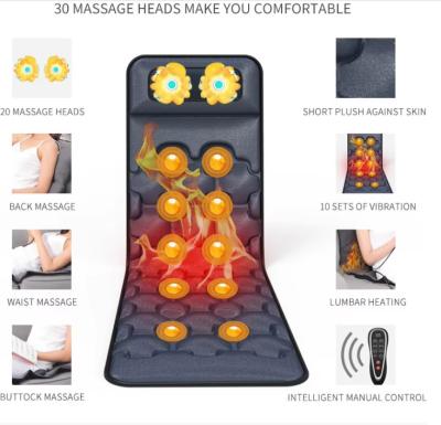 China Promotes Circulation Foldable Massage Mattress 9 Massage Model With Heating for sale