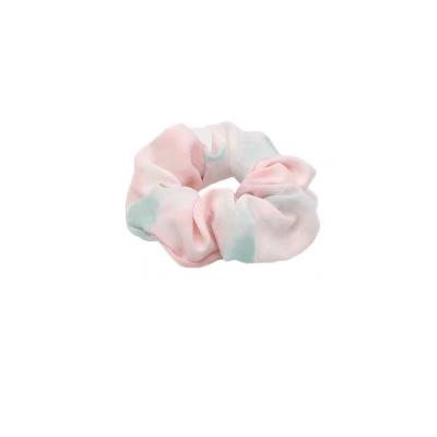 China New printed soft soft feeling gradient color large intestine hair tie. Ponytail Hair Tie Cloth Ball Hair Accessories for sale