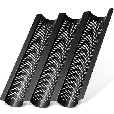 China Bakvorm Hot Sale Disposable Metal Backformen Mold Stainless Steel Tray Bread Box Set Non-Stick Perforated Baking Bakeware for sale