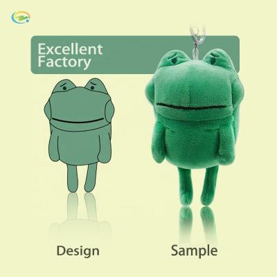 China Creative soft exquisite luminous ornament Toy Custom Plush Keychain OEM sound doll supplier small size animal ornament for sale