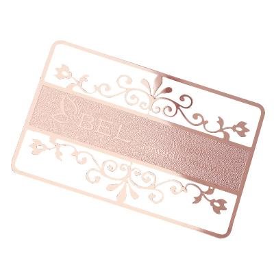 China China Custom Logo Stainless steel Engraved Metal Card Personalized Metal Mirror Business Cards luxury blank for sale