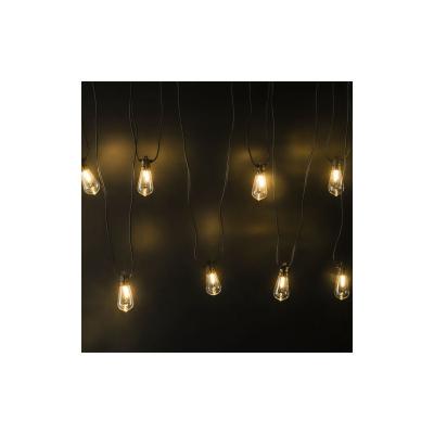 China Solar S14 Factory Hot Selling Hot Style Solar Warm Color Led Christmas Decoration Outdoor Edison String Lights for sale