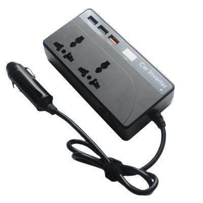China Universal Goldikon 150W 200W 12V 24V Car Power Inverter DC to 110V 220V AC Converter with 4 USB Port Car Adapter Charger for sale