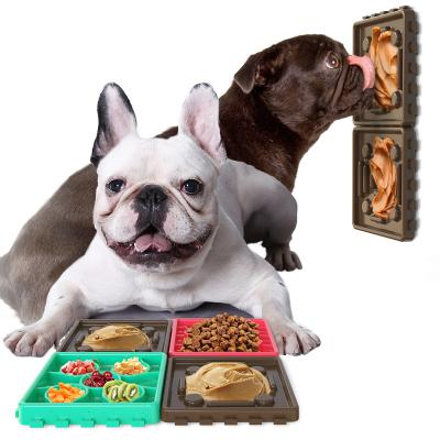 China Sustainable SLOW EATING/SLOW FEEDER DOG FOOD PLATE LICK MAT ARBITRARY COMBINATION/SPLIT FRUIT VEGETABLE SLOW FEEDER TRAY for sale