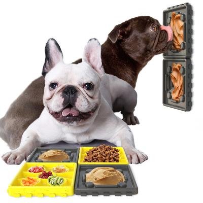 China Sustainable SLOW EATING/SLOW FEEDER DOG FOOD PLATE LICK MAT ARBITRARY COMBINATION/SPLIT FRUIT VEGETABLE SLOW FEEDER TRAY for sale