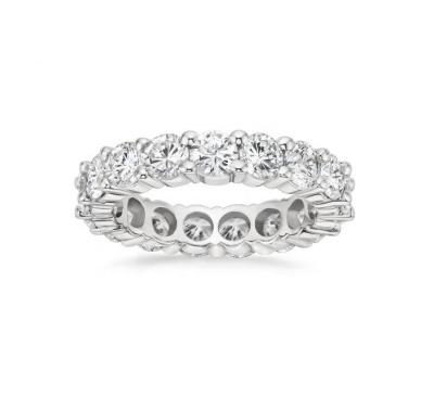 China 925 Sterling Silver Eternity Bands Ring Rhodium Plated Handmade Rings Technic Jewelry for sale