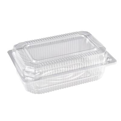 China Recycled Materials Wholesale Disposable Plastic Clear Clamshell Clear Visible Box PET Fruit Salad Packaging Box Plastic Fruit Salad Packaging Box for sale