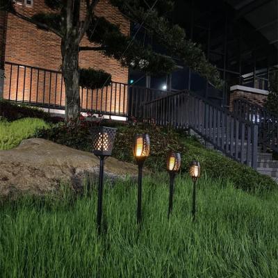 China Outdoor LANDSCAPE Garden Lawn Light LED Flame Solar Garden Floor Fill Light for sale