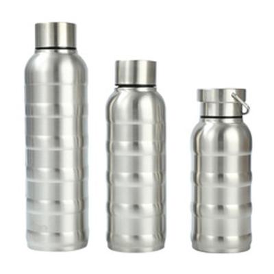 China Sustainable Custom color Portable travel single walled Stainless Steel sports water bottle for sale