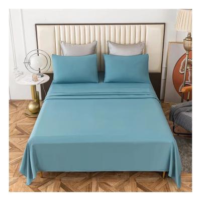 China Nondisposable home textile 4 piece factory wholesale customized size 100% microfiber bed sheets bedding set for home hotel for sale