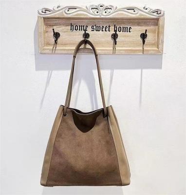 China Light Luxury Fashion GZ Haoen Large Capacity Luxury Suede leather Ladies' Shoulder Bags With Extra Purse Women's Handbag for sale
