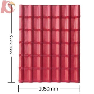 China ASA estilo espanhol Resina telhado telhado azulejo de peso leve folha de telhado H.S Código 39259000 OEM Sim para a sua substituição de telhado à venda