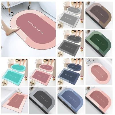 China Bathroom Mat Floor Carpet Easy To Oil Proof Kitchen Mat Bathroom Floor Mat Super Absorbent Drying Clean Home Mat Sustainable Anti Slip Bath for sale