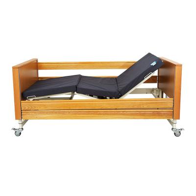 China Electric Lift Paralyzed Nursing Bed Brown Adjustable 4 Function for Hospital Furniture for sale
