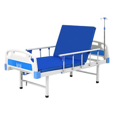 China High Quality Factory Wholesale Manual Function Metal Hospital Nursing Bed with Crank Medical Bed Patient Bed for sale