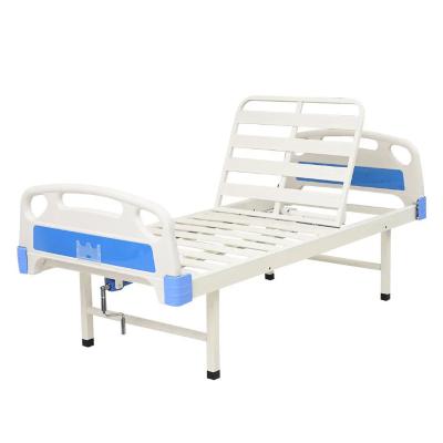 China Hot sale hospital bed metal and ABS material nursing bed back lift hospital bed adjustable movable manual single crank handle for sale