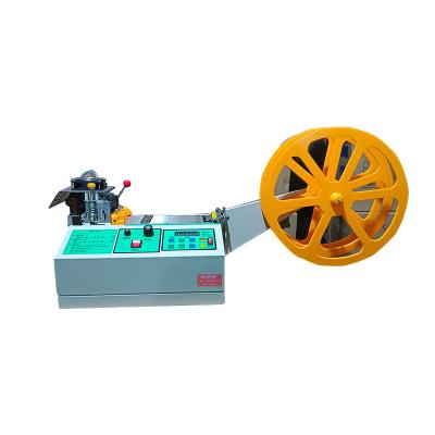 China Fully Automatic Computer Controlled High Speed Computer Controlled Ribbon Cloth Cutter Hot Webbing Cutting Machine for sale