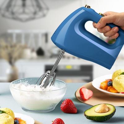 China Beater Ejector Button Cake Stainless Steel Egg Beater Baking Dough Hooks 5 Speed Food Hand Kitchen Mixer for sale