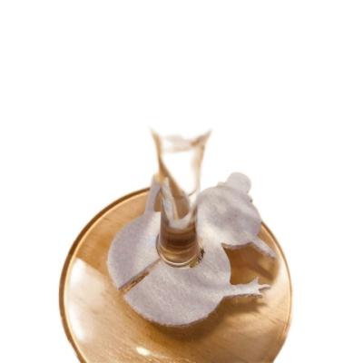 China Cloth white cat Felt wine glass ornament; for sale
