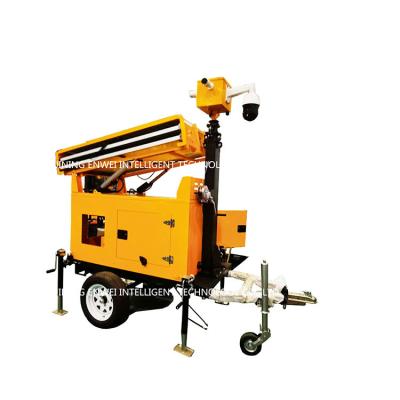 China DC24V Solar Panel Trailer Portable Solar Powered Video Camera Trailer for Mining Area Monitoring for sale