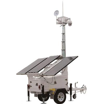 China Portable Solar Power Trailer High Definition Camera Solar Cctv Towers For Road Construction Monitoring for sale