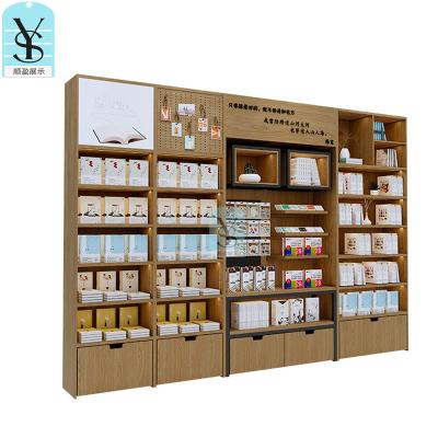 China Single-sided own factory Liquor Cabinet for The bookstore display cabinet showcase shelving System for sale