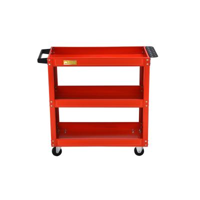 China Deluxe Workshop Garage Tool Chest Cabinet Rolling Trolley Cart Storage 3 Shelves for sale