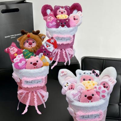 Cina Bouquet di fiori di bambola di peluche per la ragazza regalo di Natale/Sentimento di San Valentino regalo di cartone animato pronto per il regalo in vendita