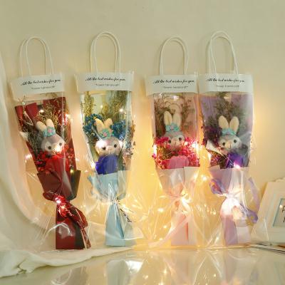 China Valentine's Day 520 Bagged Sunflower Starry Sky Doll Bouquet Gift for Boyfriend, Wife, and Best Friend's Birthday for sale