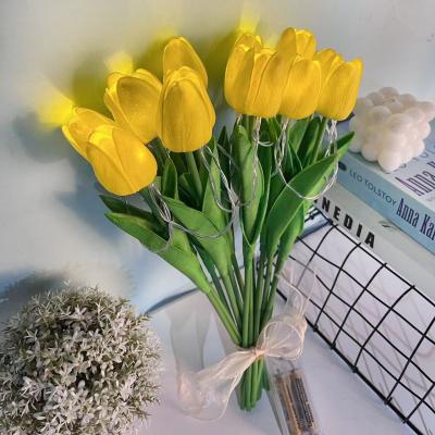 China Cross-border simulated flower ribbon lights, tulip LED illuminated night lights, ambient lights, ins holiday gifts, bedside ceremony atmosphere for sale