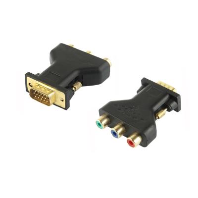 China COMPUTER VGA 15 Pin Male to 3 RCA Component Female Adapter for sale