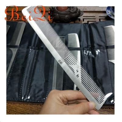 China 2019 Wholesale Custom Silver Hair Salon Stainless Steel Hair Comb Sets For Hair Salon for sale