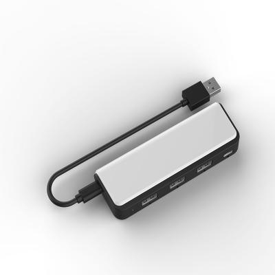 China 4 Ports Hi-Speed 4 Ports USB Hub Hi-Speed 4 Left Plastic HUB Splitter Multi Expansion Expansion For Desktop PC Laptop Adapter USB HUB for sale