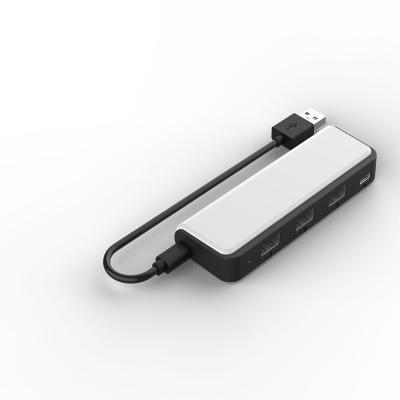 China Factory Price High Quality USB 2.0 Hub Speed 4 Hub Plastic Super Left USB Hub For PC Laptop For Mac Notebook Desktop for sale