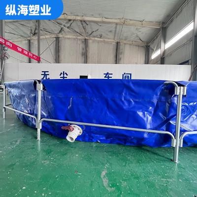 China PVC Foldable Fish Pond Lay Down Ground Fish Farming Pond 1000L -30000L for sale