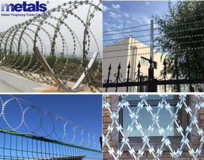 China Poland 900mm Coil Thermal Concertina Razor Barbed Wire BTO-22 for sale