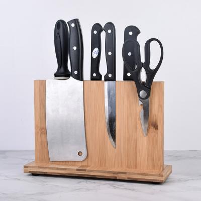 China Viable Plant Custom Bamboo Magnetic Knife Storage Block For Home Kitchen for sale