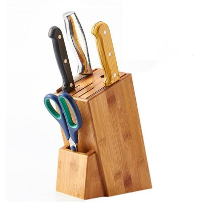China Sustainable Home Convenient Bamboo Knife Storage Rack For Easy Kitchen Knife Storage for sale