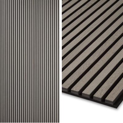 China Modern Luxury Grey Oak Acoustic Panel Wooden Veneer Slat for sale