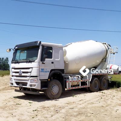 China Construction works used mobile concrete mixer 10m3 371hp 340hp 380hp sino concrete mixer truck howo truck 10cbm for sale