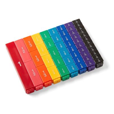 中国 小学校のモンテッソーリ数学レインボー分数タワー キューブ 販売のため