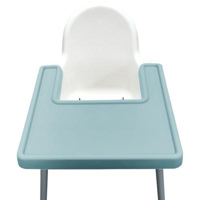 China Beleg-beständiges Baby Fütterungshighchair-Platzmatte Silikon-Speisetisch-Matte zu verkaufen