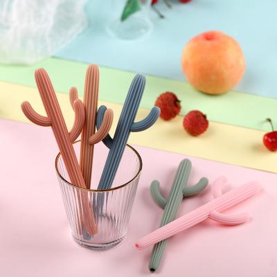 Китай Не токсические игрушки прорезывания зубов Teether BPA кактуса силикона свободные с щеткой 20cm продается
