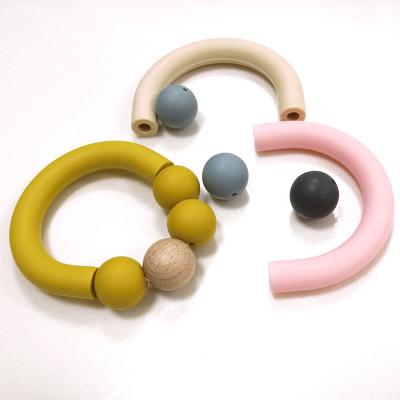 Китай малыши силикон отбортовывает кольца прорезывания зубов Teether BPA свободные подгоняли логотип продается