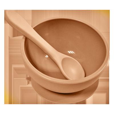 China Weich nicht die Fleck-Kinder gleiten, die den rosa Silikon-Saugschüssel-und -löffel-Latex frei einziehen zu verkaufen