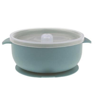 China 14.5*11.5*6cm Gewohnheit kleines Drucksilikon rollt Saugsilikon-Schüssel mit Deckel zu verkaufen